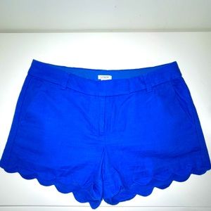 J. Crew, Scallop, Blue shorts, 6